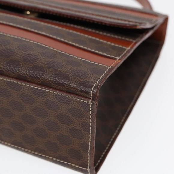 CELINE Macadam Canvas Hand Bag PVC Brown Auth 89283 - Picture 9 of 16